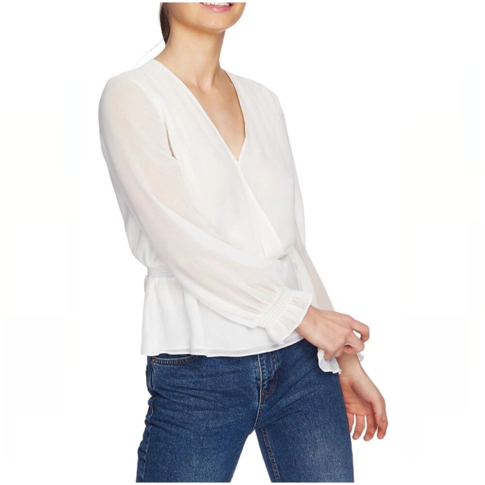 1. State Smock Waist Surplice Blouse